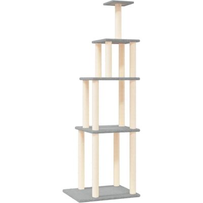 vidaXL Kattenboom met sisal krabpalen 183 cm - lichtgrijs (171745) vidaXL Kattenboom met sisal krabpalen 183 cm - lichtgrijs (171745)