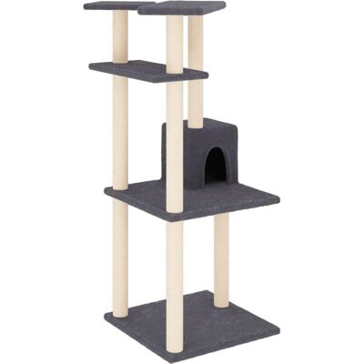 vidaXL Katzenbaum mit Sisal Kratzpfosten 123 cm - dunkelgrau vidaXL Katzenbaum mit Sisal Kratzpfosten 123 cm - dunkelgrau