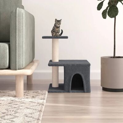 vidaXL Kattenboom met sisal krabpalen 48 cm - donkergrijs vidaXL Kattenboom met sisal krabpalen 48 cm - donkergrijs