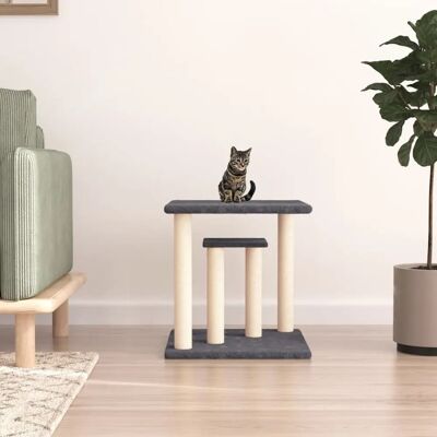 vidaXL Katzenspielbaum mit Plattformen Dunkelgrau - Katzenbaum für drinnen vidaXL Katzenspielbaum mit Plattformen Dunkelgrau - Katzenbaum für drinnen
