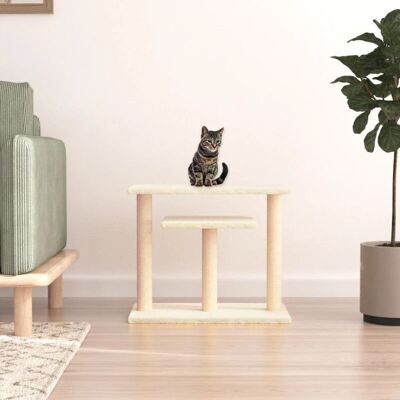 vidaXL Krabpalen voor katten met platforms 62,5 cm - crème (172046) vidaXL Krabpalen voor katten met platforms 62,5 cm - crème (172046)