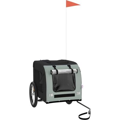 Remolque de Bicicleta para Perros vidaXL Negro y Gris Tela Oxford y Hierro - Remolque de Bicicleta Remolque de Bicicleta para Perros vidaXL Negro y Gris Tela Oxford y Hierro - Remolque de Bicicleta