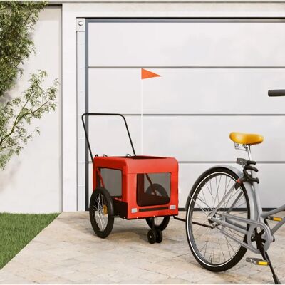 vidaXL Fahrradanhänger Hunde - Oxford Stoff & Eisen - 135x68.5x73.5 cm vidaXL Fahrradanhänger Hunde - Oxford Stoff & Eisen - 135x68.5x73.5 cm