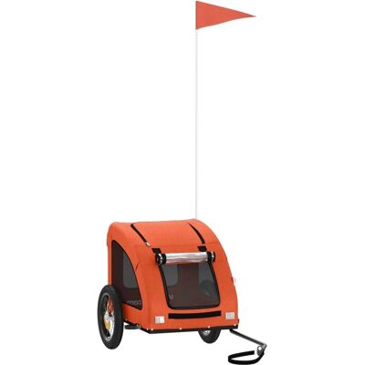 vidaXL Hundetrailere til cykel - Transportkasse til hunde - Orange - 124x53x53 cm vidaXL Hundetrailere til cykel - Transportkasse til hunde - Orange - 124x53x53 cm