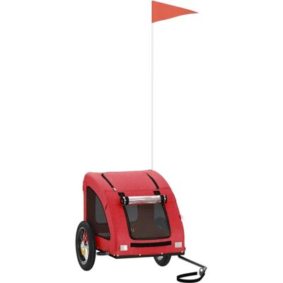 vidaXL Hund Fahrradanhänger - Eisen & Oxford Stoff, 124x53x53cm vidaXL Hund Fahrradanhänger - Eisen & Oxford Stoff, 124x53x53cm