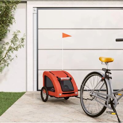 vidaXL Hunde-Fahrradanhänger - Eisenrahmen, Oxford Stoff, 125x63x66cm vidaXL Hunde-Fahrradanhänger - Eisenrahmen, Oxford Stoff, 125x63x66cm