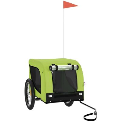 vidaXL Fahrradanhänger für Hunde Grün und Schwarz - Haustier Fahrradwagen vidaXL Fahrradanhänger für Hunde Grün und Schwarz - Haustier Fahrradwagen