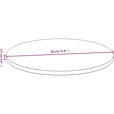 vidaXL Bambustischplatte Ø30x1,5 cm für Restaurant & Zuhause vidaXL Bambustischplatte Ø30x1,5 cm für Restaurant & Zuhause