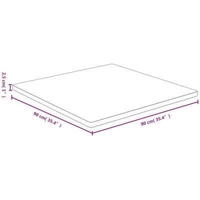 vidaXL Bamboe Tafelblad 90x90x2,5 cm - Restaurant & Thuis vidaXL Bamboe Tafelblad 90x90x2,5 cm - Restaurant & Thuis