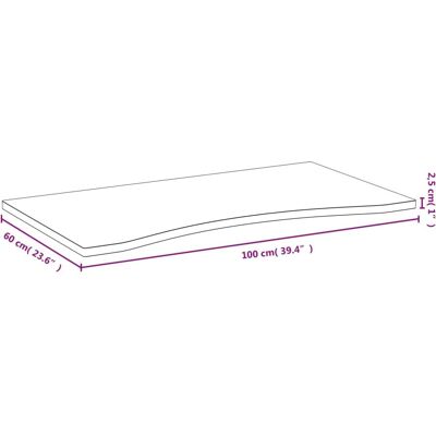 vidaXL Bambus-työpöytäpinta - 100x60x2,5cm - Ruskea vidaXL Bambus-työpöytäpinta - 100x60x2,5cm - Ruskea