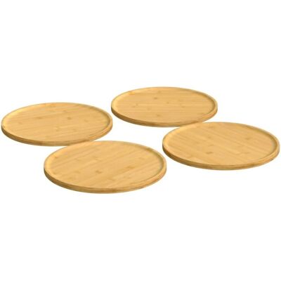 vidaXL Bambus Pizzateller 4 Stück - Pizza Teller vidaXL Bambus Pizzateller 4 Stück - Pizza Teller
