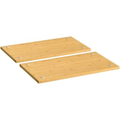 vidaXL Pokrywy kuchenek 2 szt. 50x28x1,5 cm Bambus Brąz - Wielofunkcyjne pokrywy kuchenek vidaXL Pokrywy kuchenek 2 szt. 50x28x1,5 cm Bambus Brąz - Wielofunkcyjne pokrywy kuchenek
