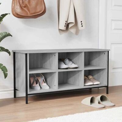 vidaXL Schuhschrank Sonoma Grau - Schuhaufbewahrung & Bank vidaXL Schuhschrank Sonoma Grau - Schuhaufbewahrung & Bank