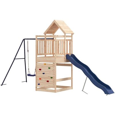 Ensemble de jeu extérieur en pin massif vidaXL - Maison pour enfants - Tour de jeu - Publicité Ensemble de jeu extérieur en pin massif vidaXL - Maison pour enfants - Tour de jeu - Publicité