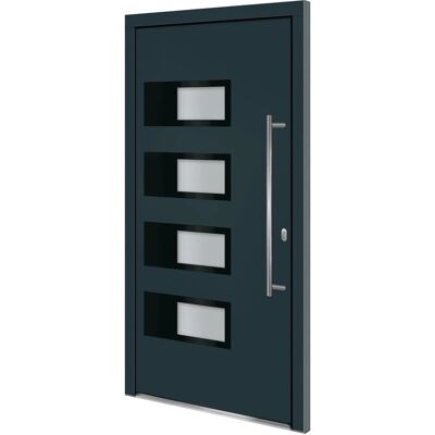 vidaXL Haustür Anthrazit 100x200 cm Aluminium PVC - Haustür vidaXL Haustür Anthrazit 100x200 cm Aluminium PVC - Haustür