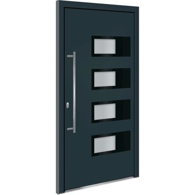 vidaXL Haustür Anthrazit 100x200 cm Aluminium PVC - Front Door vidaXL Haustür Anthrazit 100x200 cm Aluminium PVC - Front Door