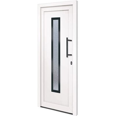 vidaXL Voordeur Wit 88x200 cm PVC - Front Door vidaXL Voordeur Wit 88x200 cm PVC - Front Door