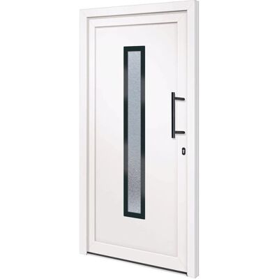 vidaXL Weißes PVC Haustür 108x200 cm vidaXL Weißes PVC Haustür 108x200 cm