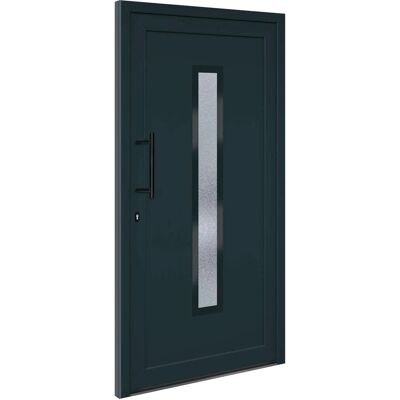 vidaXL Voordeur Antraciet 108x200 cm PVC - Voordeur vidaXL Voordeur Antraciet 108x200 cm PVC - Voordeur