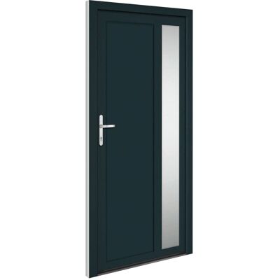 vidaXL Front Door Anthracite 98x200 cm PVC - Voordeur vidaXL Front Door Anthracite 98x200 cm PVC - Voordeur