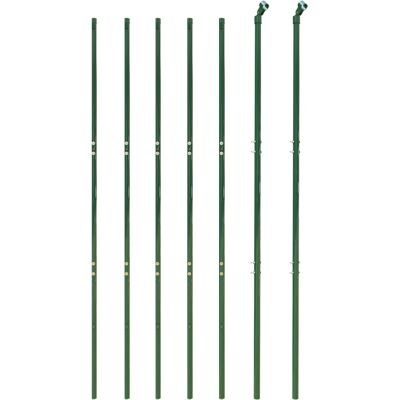 vidaXL Gartenzäunung - 1,4x10m Grünes Stahlnetz mit Ankerpflöcken vidaXL Gartenzäunung - 1,4x10m Grünes Stahlnetz mit Ankerpflöcken