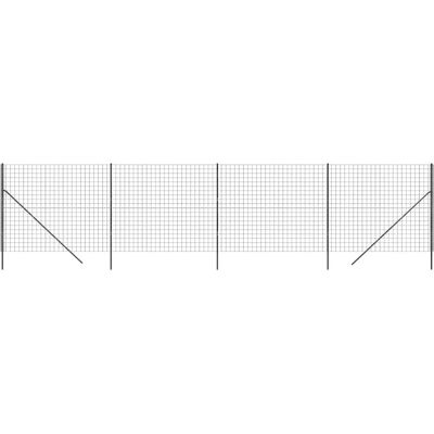 vidaXL Wire Mesh Fence 1.6x10 m Galvanised Steel Outdoor Fence vidaXL Wire Mesh Fence 1.6x10 m Galvanised Steel Outdoor Fence