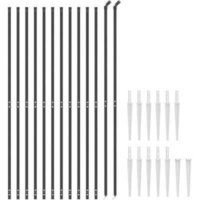vidaXL Anthrazit 1,6x25m Drahtzaun mit Erdankern - Garten & Grundstück vidaXL Anthrazit 1,6x25m Drahtzaun mit Erdankern - Garten & Grundstück