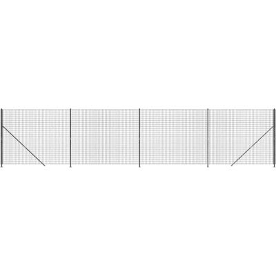 vidaXL Steel Mesh Fence with Flange - Durable Property Barrier vidaXL Steel Mesh Fence with Flange - Durable Property Barrier