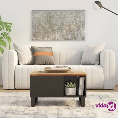 vidaXL Massiv recyceltes Holz Mehrfarben Couchtisch - 60x50x35 cm vidaXL Massiv recyceltes Holz Mehrfarben Couchtisch - 60x50x35 cm