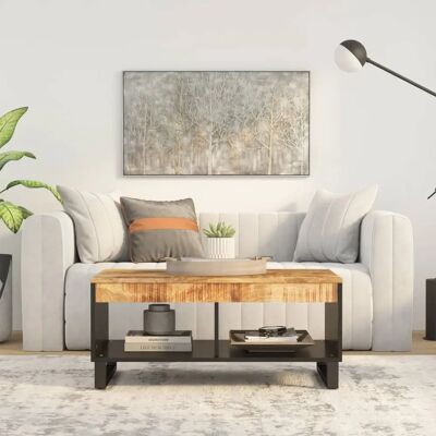 vidaXL Hellbraune Mangoholz Couchtisch - Kaffeetisch vidaXL Hellbraune Mangoholz Couchtisch - Kaffeetisch