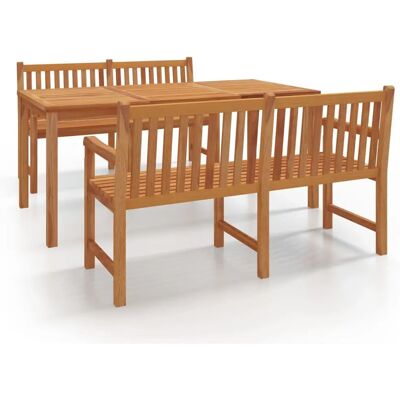 vidaXL 3-tlg Gartentisch- und Bankset - Outdoormöbel vidaXL 3-tlg Gartentisch- und Bankset - Outdoormöbel