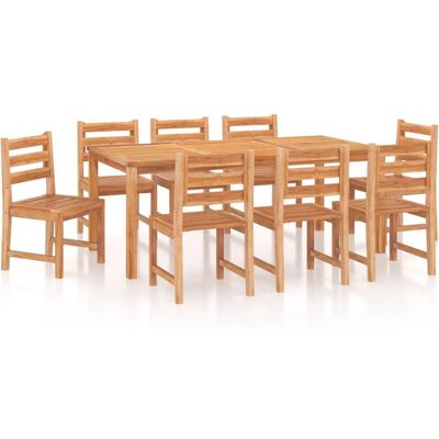 vidaXL Gartentisch 9-tlg. Teak Gartenmöbel Set vidaXL Gartentisch 9-tlg. Teak Gartenmöbel Set