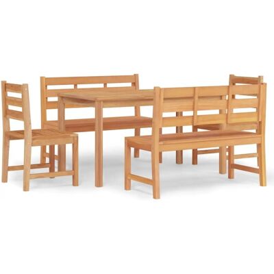 vidaXL Gartentisch-Set - Braun - Essgruppe für Garten - 6 Sitzplätze vidaXL Gartentisch-Set - Braun - Essgruppe für Garten - 6 Sitzplätze