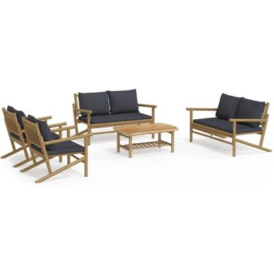 VidaXL 3156474 Gartenset - Natur Bambus, 4 Sitze VidaXL 3156474 Gartenset - Natur Bambus, 4 Sitze