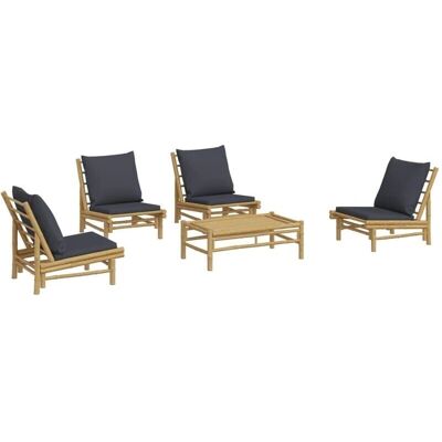 Zestaw wypoczynkowy ogrodu z bambusa MaisonChic - Poduszki, Modułowy Design Zestaw wypoczynkowy ogrodu z bambusa MaisonChic - Poduszki, Modułowy Design