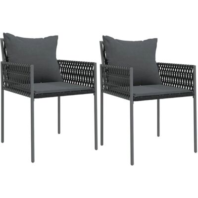 Jinlefu Schwarze Gartensessel - Gartenstühle mit Polstern Jinlefu Schwarze Gartensessel - Gartenstühle mit Polstern