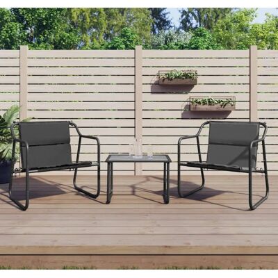 Maisonchic Modell 442182 Gartentisch-Set - 3-teilig Stahl Antrazith Maisonchic Modell 442182 Gartentisch-Set - 3-teilig Stahl Antrazith