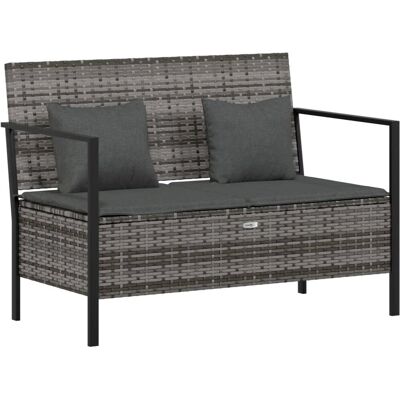 vidaXL 2-Sitzer Gartencouch mit Kissen - Gartenbank vidaXL 2-Sitzer Gartencouch mit Kissen - Gartenbank