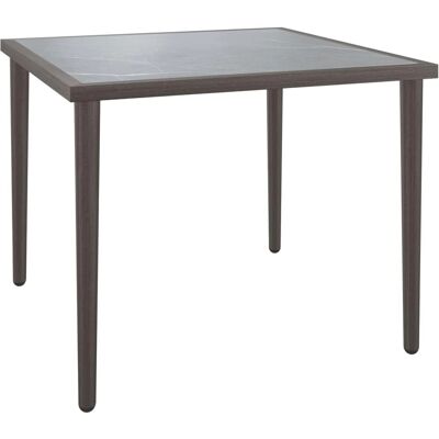 vidaXL Gartentisch Grau 48x48x37 cm Stahl - Gartentisch vidaXL Gartentisch Grau 48x48x37 cm Stahl - Gartentisch