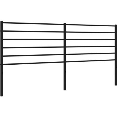 vidaXL Zwart metalen hoofdbord 180 cm - Hoofdbord vidaXL Zwart metalen hoofdbord 180 cm - Hoofdbord