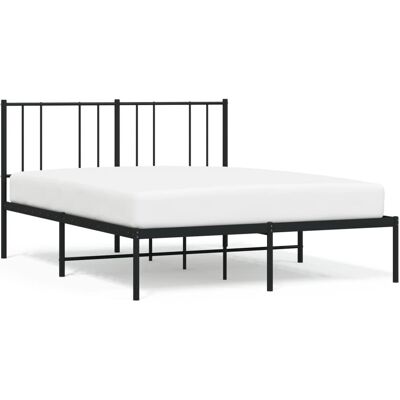 vidaXL Bedframe - Zwart - 120x190 cm - Bedtype vidaXL Bedframe - Zwart - 120x190 cm - Bedtype