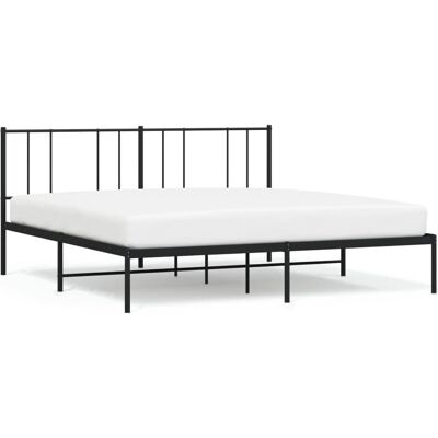 vidaXL Metaal Bedframe 180x200cm Zwart - Bed Type vidaXL Metaal Bedframe 180x200cm Zwart - Bed Type