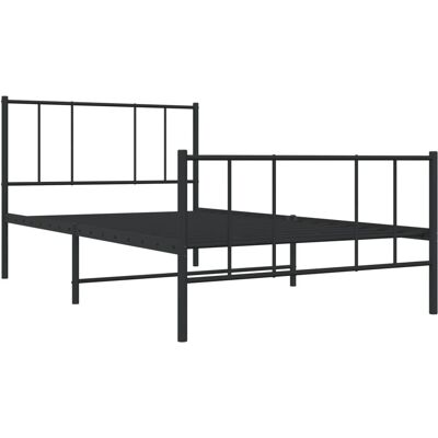 vidaXL - Metal Bed Frame - Schwarz - 100x200 cm - Bed Frame vidaXL - Metal Bed Frame - Schwarz - 100x200 cm - Bed Frame