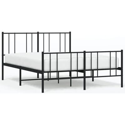vidaXL Metallbett mit Kopfteil - 140x190 cm - Bettart vidaXL Metallbett mit Kopfteil - 140x190 cm - Bettart