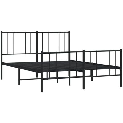 vidaXL metalliverho musta - Tuki 140x200 cm päädyllä ja jalkopäädyllä vidaXL metalliverho musta - Tuki 140x200 cm päädyllä ja jalkopäädyllä