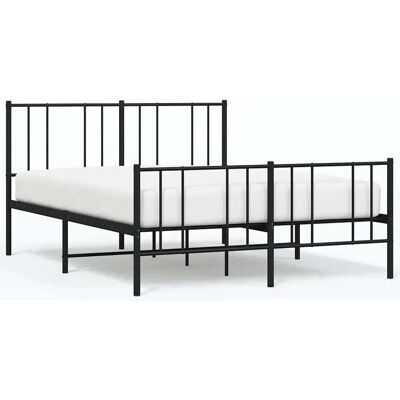 vidaXL Metallbett Rahmen Schwarz 150x200 cm - King Size vidaXL Metallbett Rahmen Schwarz 150x200 cm - King Size