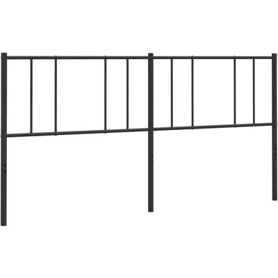 vidaXL Zwarte metalen hoofdbord 200 cm - Hoofdbord vidaXL Zwarte metalen hoofdbord 200 cm - Hoofdbord