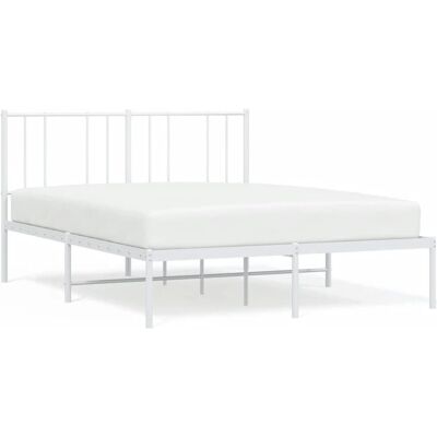 vidaXL Bedframe - Wit 140x190cm met hoofdbord - Bedtype vidaXL Bedframe - Wit 140x190cm met hoofdbord - Bedtype