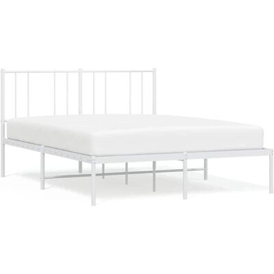 vidaXL Bed Frame - White - 150x200cm vidaXL Bed Frame - White - 150x200cm