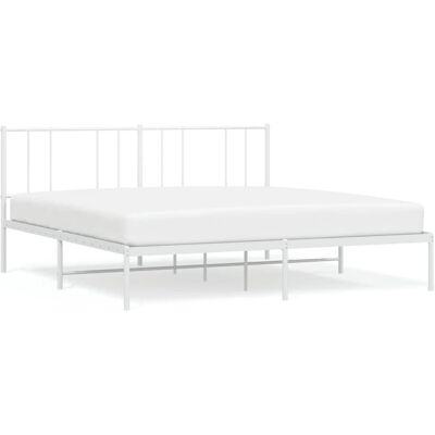 vidaXL metalen bedframe wit - voor matras 180x200 cm vidaXL metalen bedframe wit - voor matras 180x200 cm